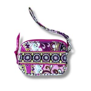 Vera Bradley Very Berry Paisley Tech Case Floral Coin Purse Wristlet